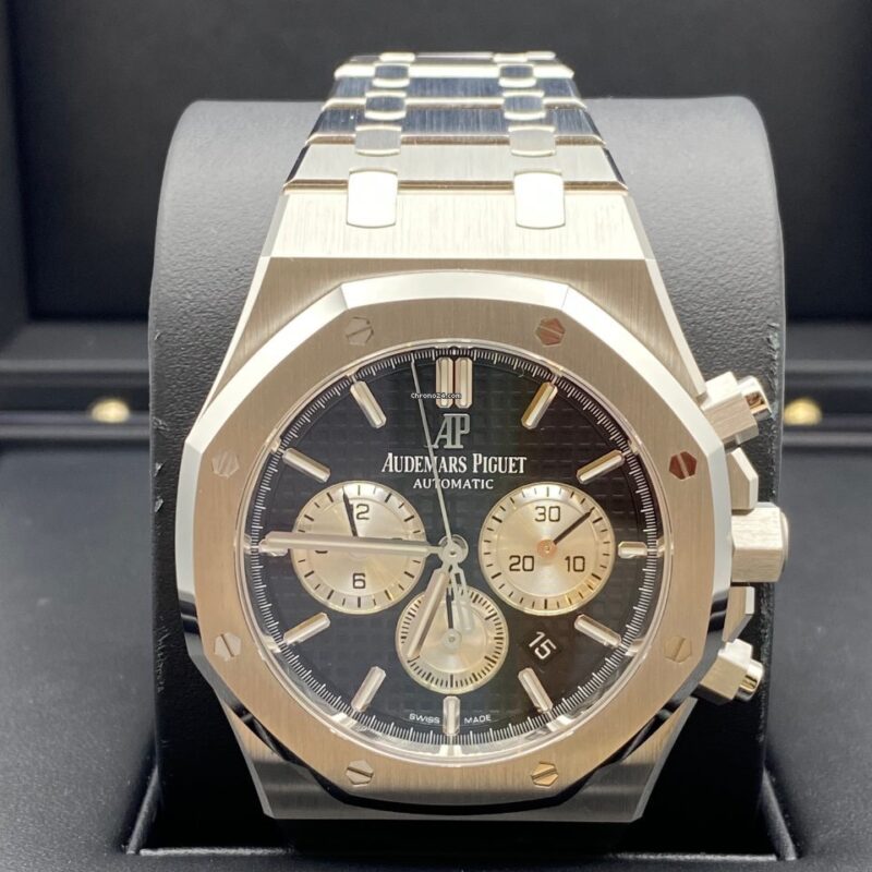 AP Royal Oak Chronograph 41mm Stainless Steel Black Dial – Image 7