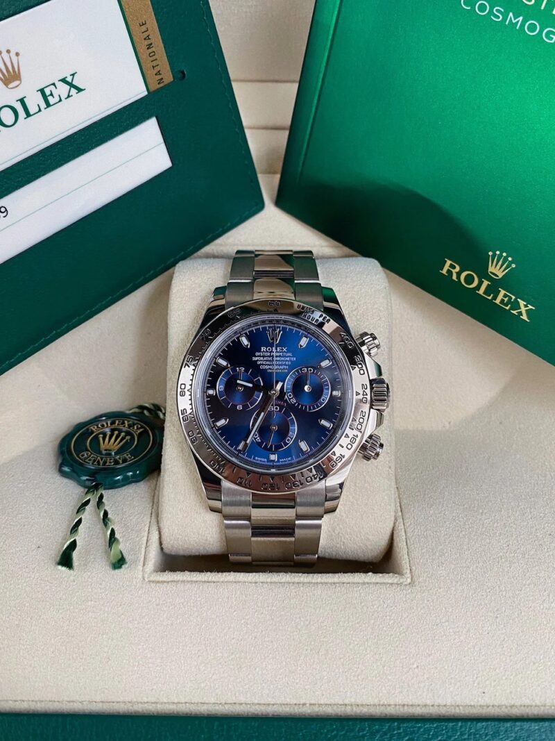 Rolex Daytona White Gold De Cadran Blue – Image 5