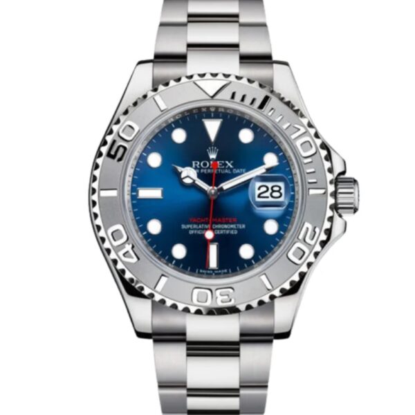 Rolex Yacht-Master Stainless Steel & Platinum Blue Cadran