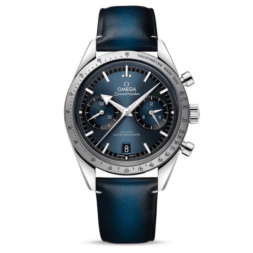 Ω OMEGA Speedmaster 57 Cuir Bleu